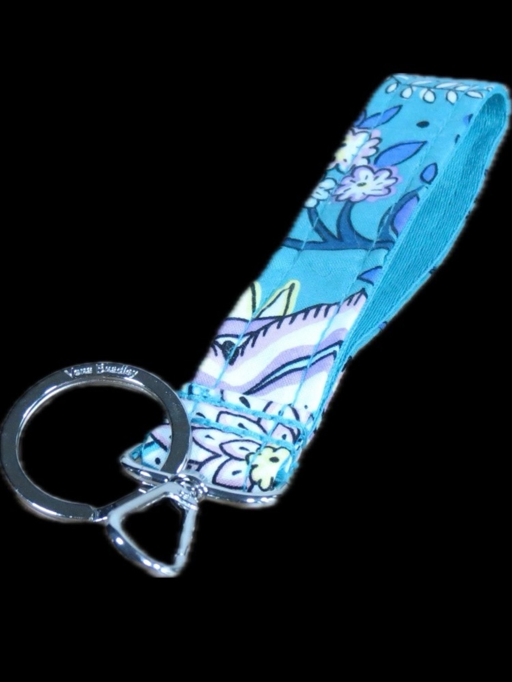 Vera Bradley Retired Garden Wide Loop Keychain Key Ring Fob